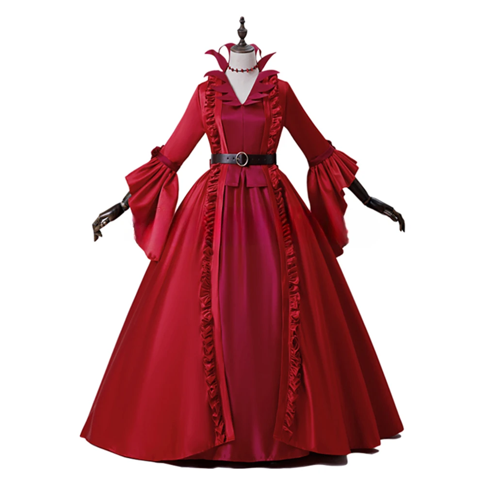 Game Identity V Cosplay Costume Bloody Queen Mary Bloodbath Red Long Dress Women Halloween Carnival Evening Party Ball Clothes