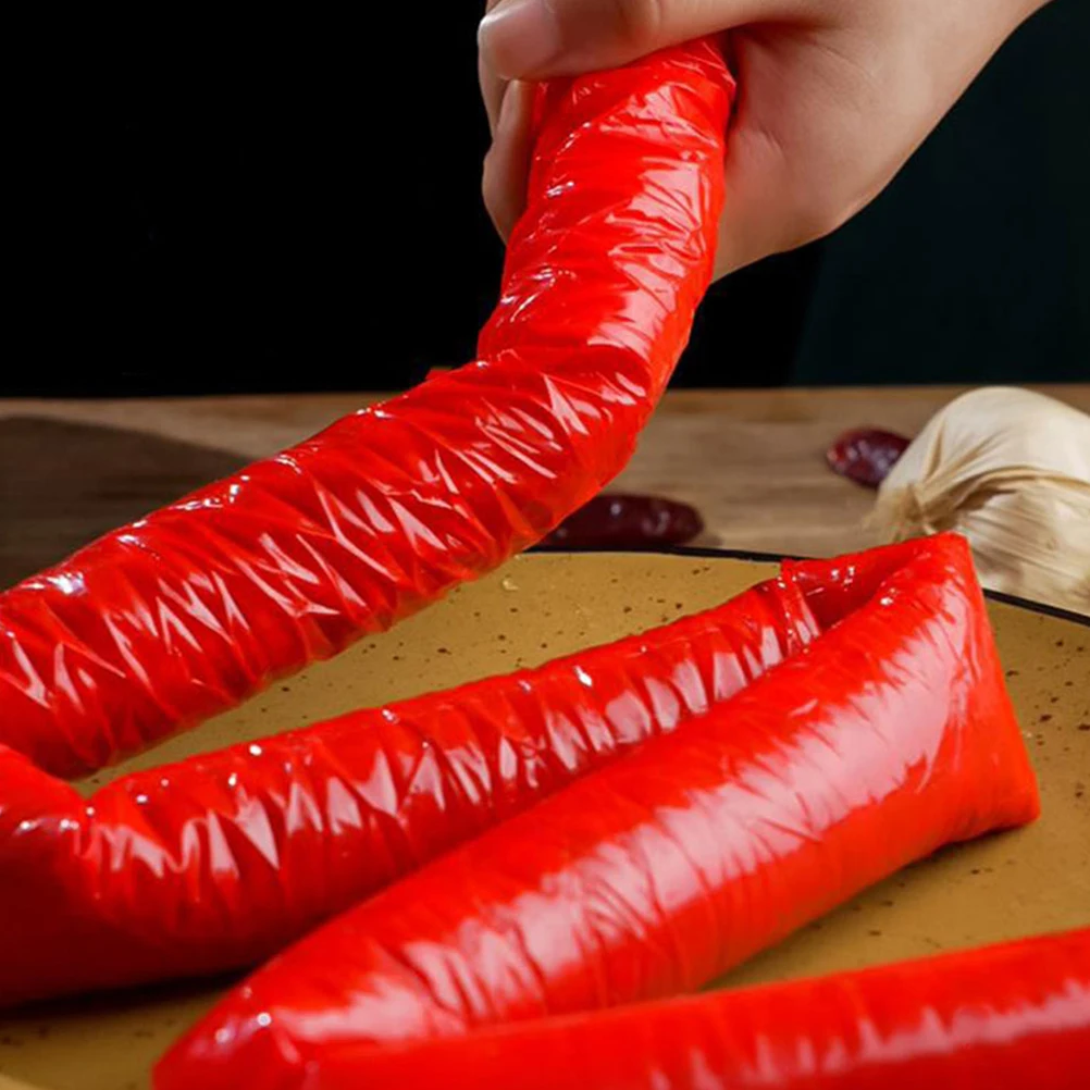 

High Temperature Resistant Starch Clear Ham Sausage Wrap Food Grade Plastic Casing Homemade Meat Making Kit Child Friendly