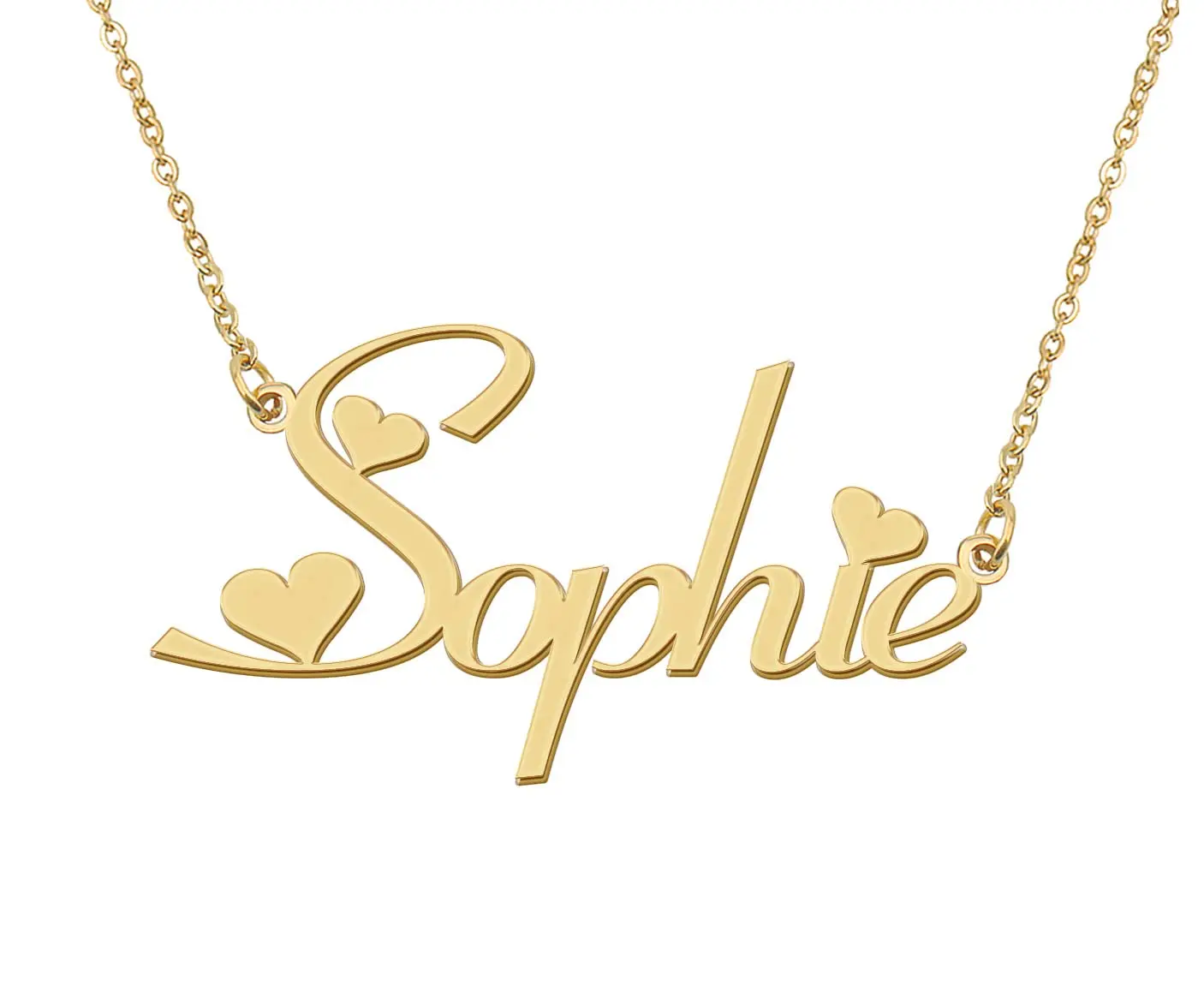 Sophie Initial Name Necklace for Women Personalized Stainless Steel Jewelry Pendant Girls Annivesary Gift