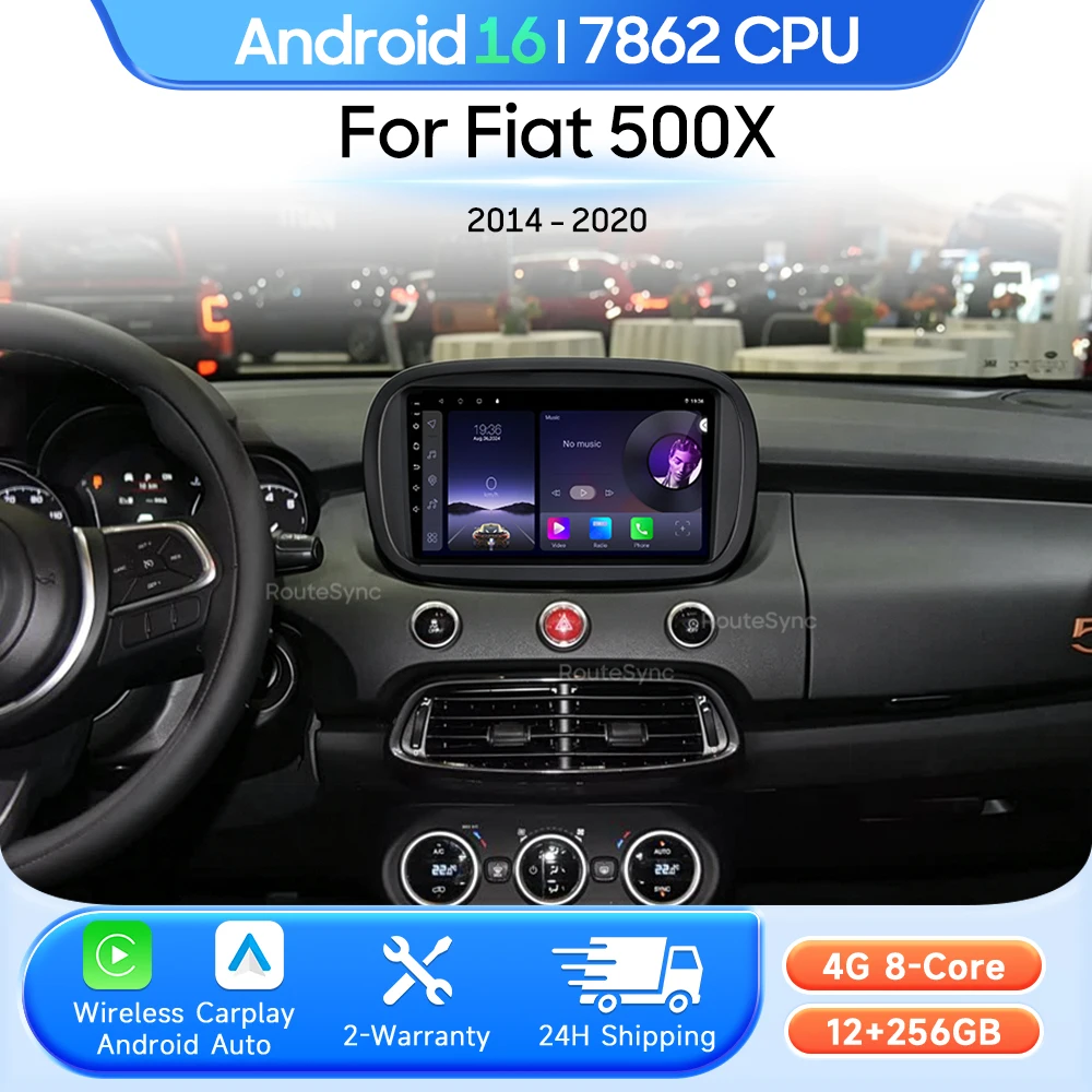 Car Multimedia Player For Fiat 500X 2014 - 2020 Android 16 Radio Carplay Auto 2din GPS Navigation Stereo Video Head Unit WIFI 4G
