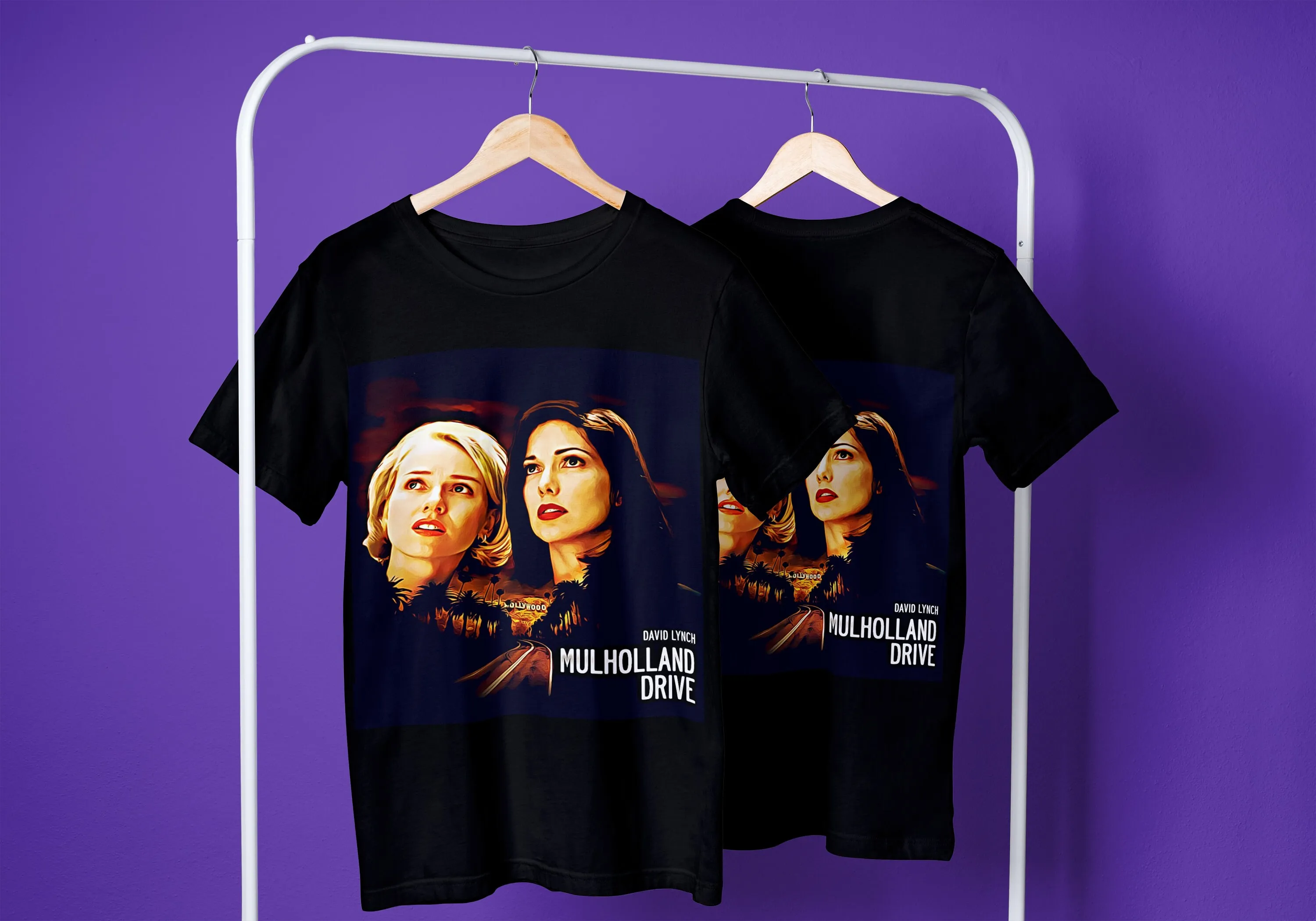 David Lynch Lovers Mulholland Drive Comic Style Best Movie Ever Heavy Cotton T Shirt