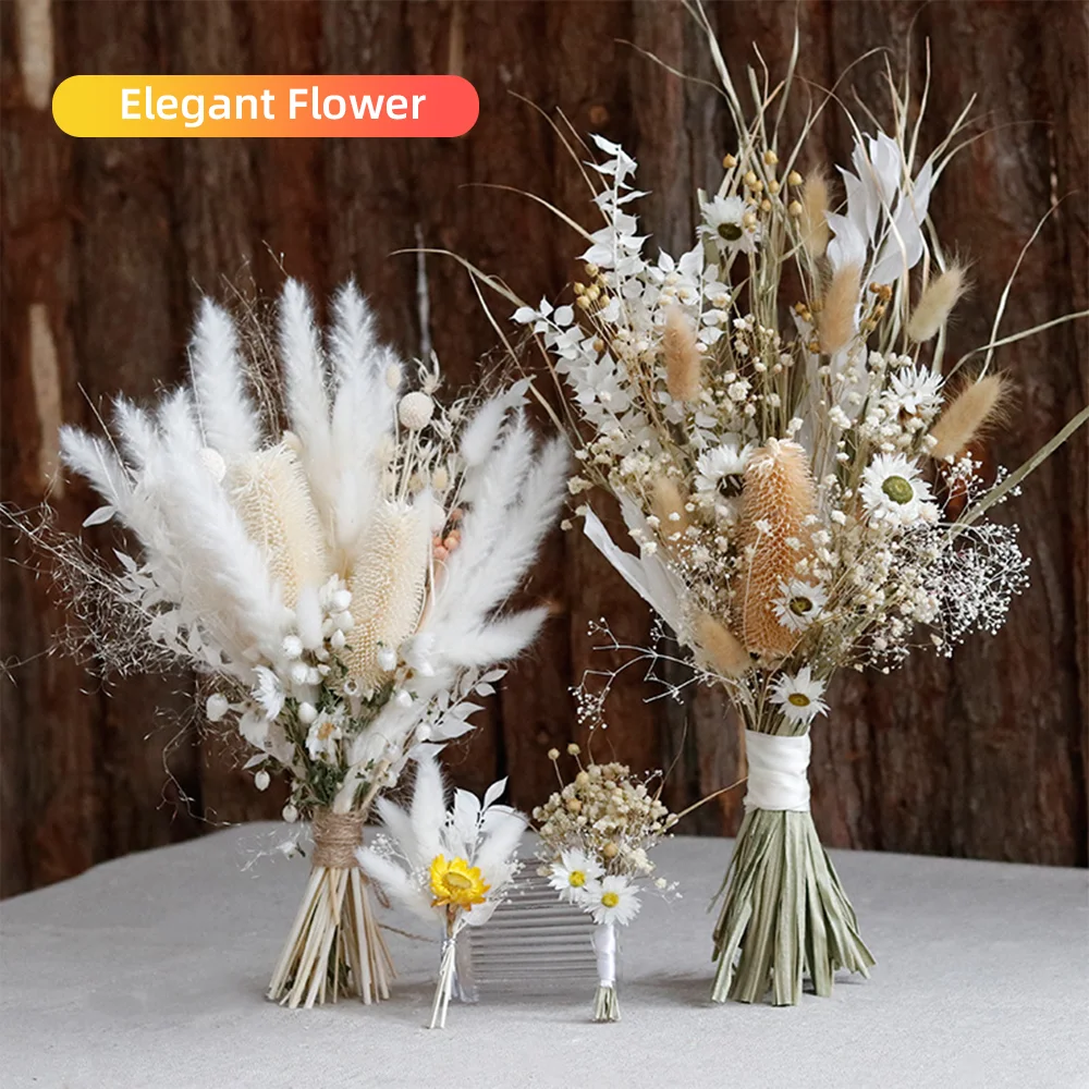 

Real Natural Dried Flowers Country Home Decoration Dry Flowers Reed for Wedding Party Centerpieces Tables Scene Shoot Ornaments