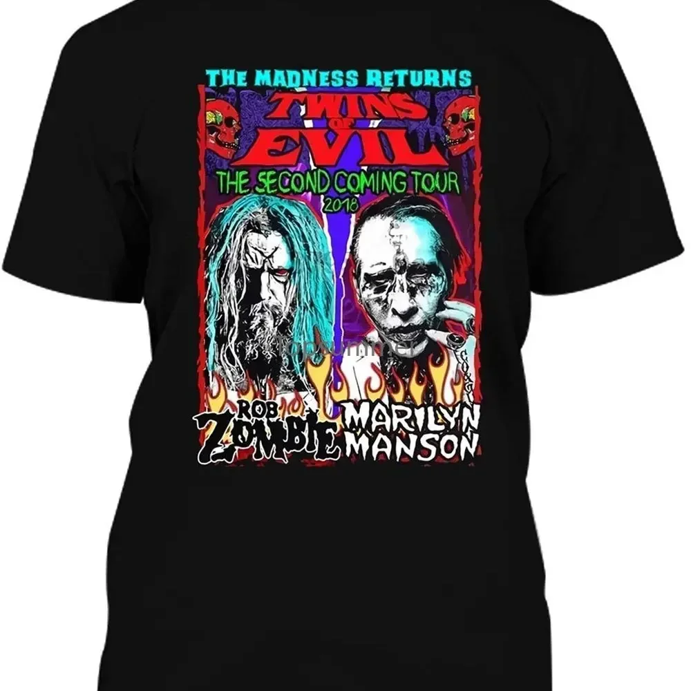 Rob Zombie And Marilyn Manson Shirt Twins Of Evil Tour 2019 T Shirt