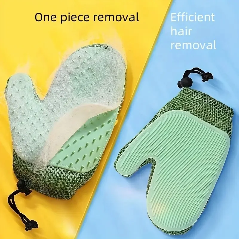 2-in-1 Reversible Pet Hair Remover Gloves for Cats & Dogs, Easy-Clean for Furniture/Car/Clothes, Random Color - Image 5