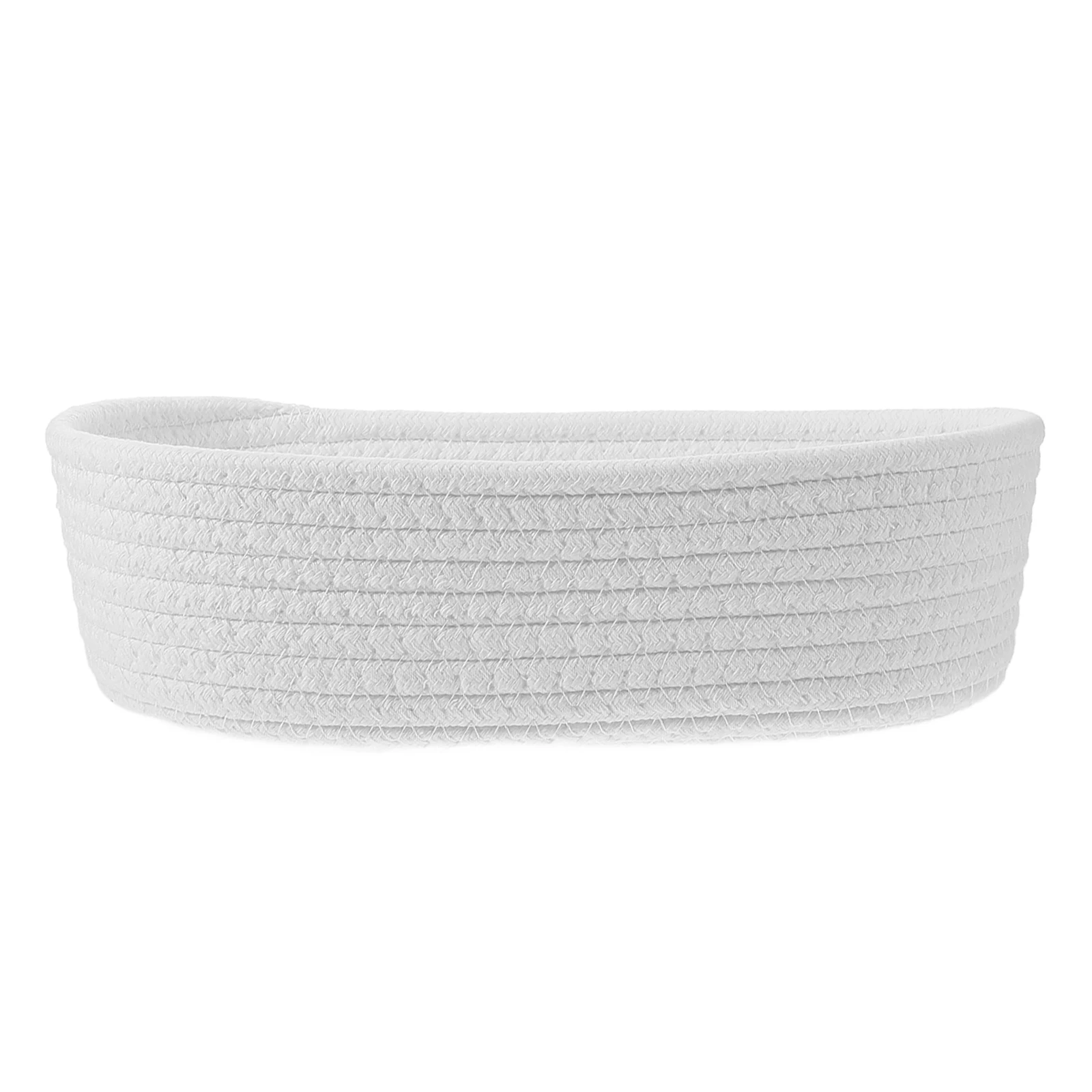 

Boat Shaped Storage Basket Cotton Rope Woven Organizer Large Capacity Desktop Bedroom Book Makeup Snack Baskets Home Storage