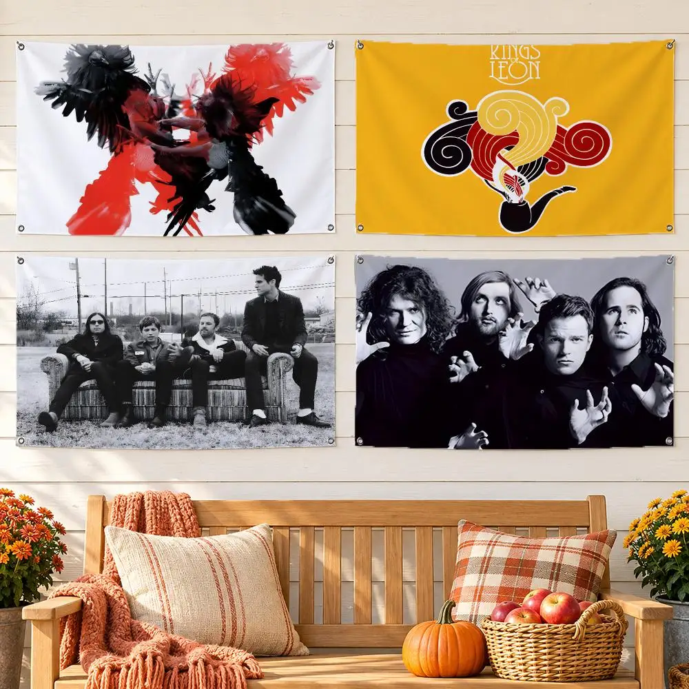 Kings Of Leon Flags No Hem Banner Anti Fade Washable Home Wall Decor Multi Sizes