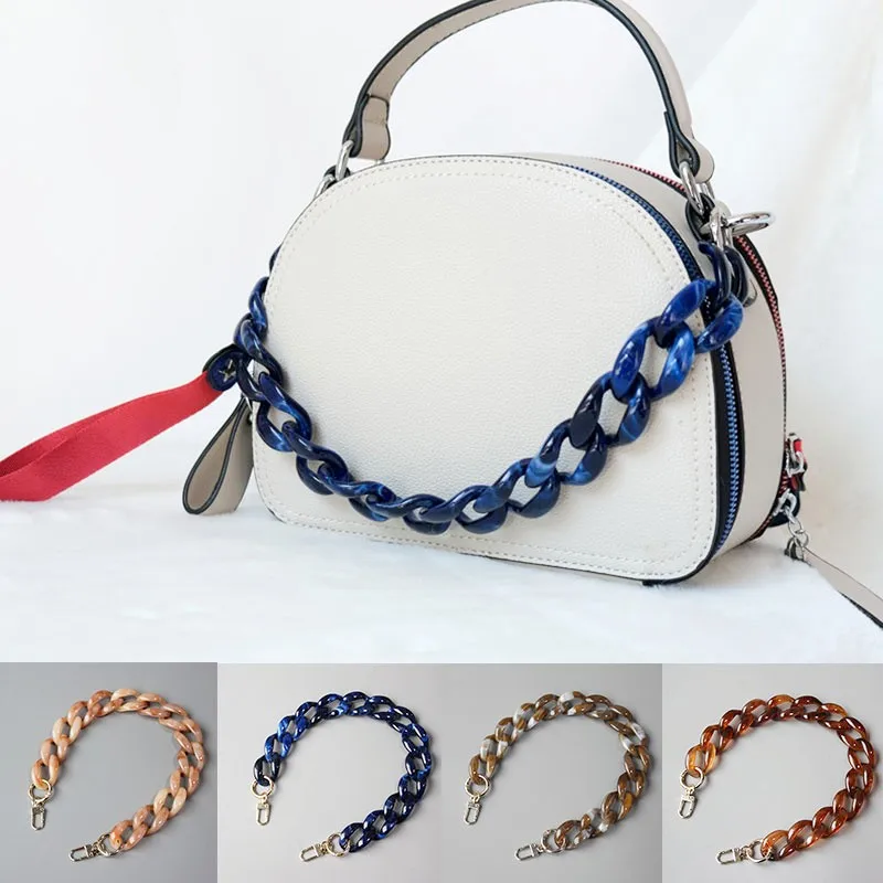Sangle de sac à main en résine acrylique JOBelt pour femme, poignée de sac à bandoulière, accessoire de pièce de sac, bricolage, initié, 45cm, 120cm