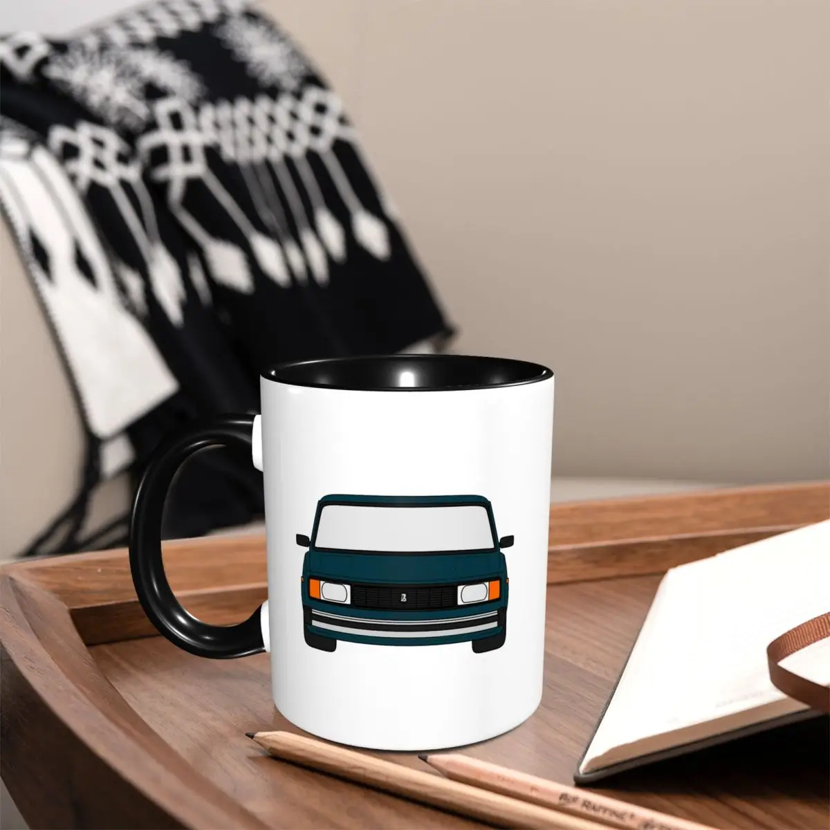 Taza de cerámica divertida de color verde Lada VAZ 2104 2105 2107 Nova Riva, tazas de café, tazas de té, taza de leche, regalos para mujer y hombre