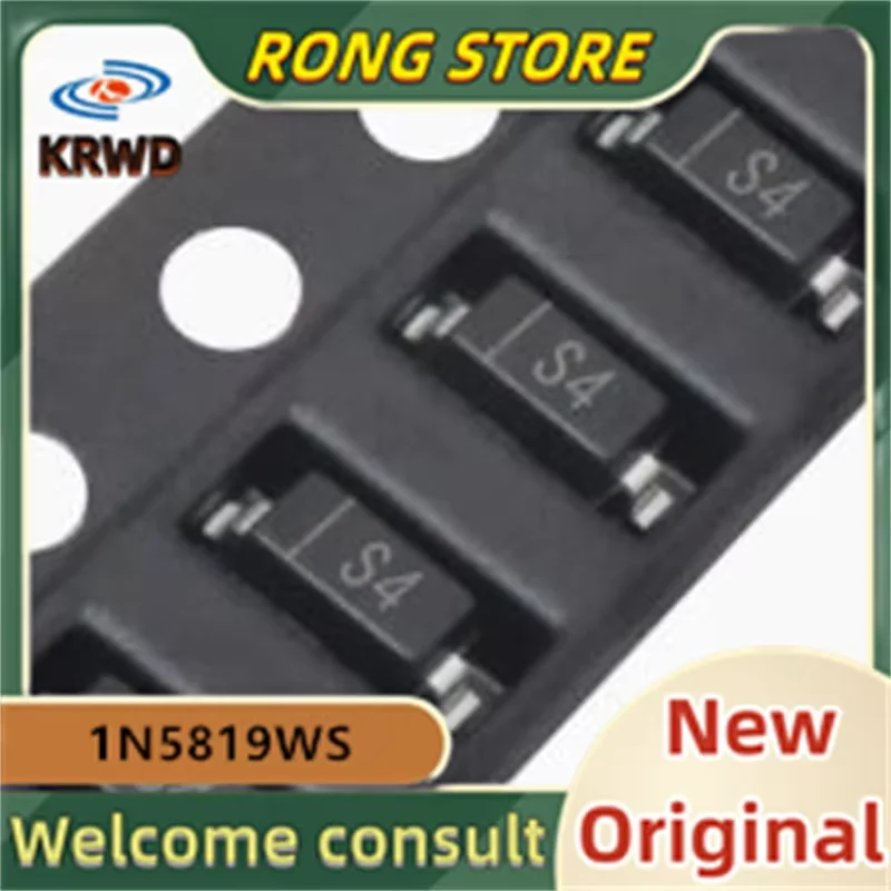 (50PCS) New and Original Chip IC 1N5819WS B5819WS 5819 S4 1N5817WS B5817WS 5817 SJ SOD-323