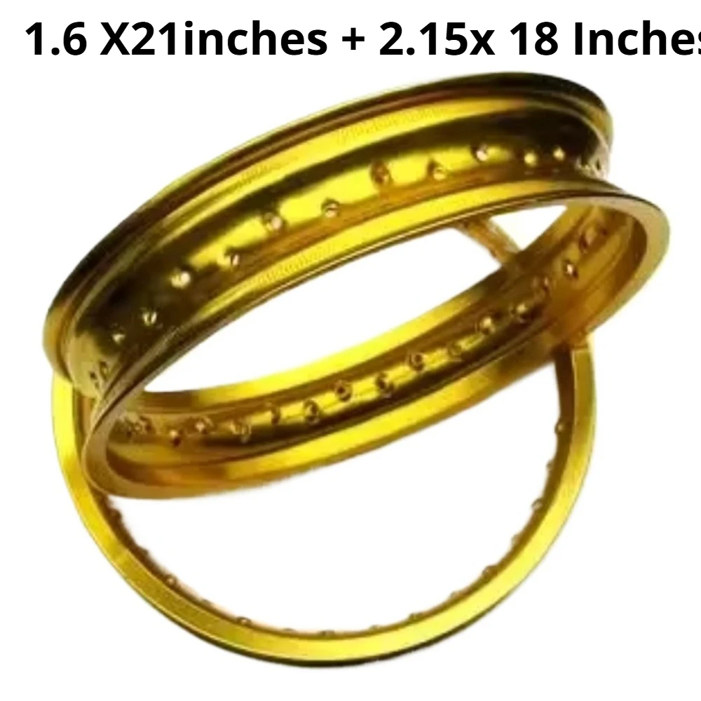 2pcs for 1.6 X21inches + 2.15x 18 Inches Zongshen Gy125 Cqr25 Off-road 36 Refit Before and After The Aluminum Alloy Wire Felly