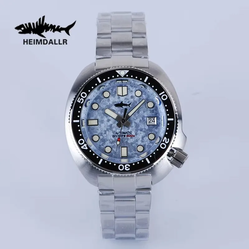 

Heimdallr Vintage Automatic Watch Sapphire Glass NH35 Mechanical Wristwatches 30ATM Water Resistant C3 Luminous Dial Rubber Band