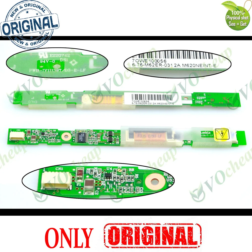 Genuine New LCD Inverter FOR Clevo M620NC M621NC Series - PWB-IV11139T/D3-E-LF,6-76-M62ER-0312A, IV11139/T-LF