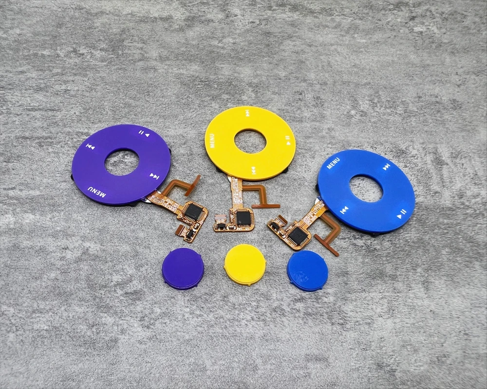 Roue de clic de remplacement pour réparation de couleur jaune bleu violet et bouton central pour iPod 5TH Gen vidéo 30GB 60GB 80GB
