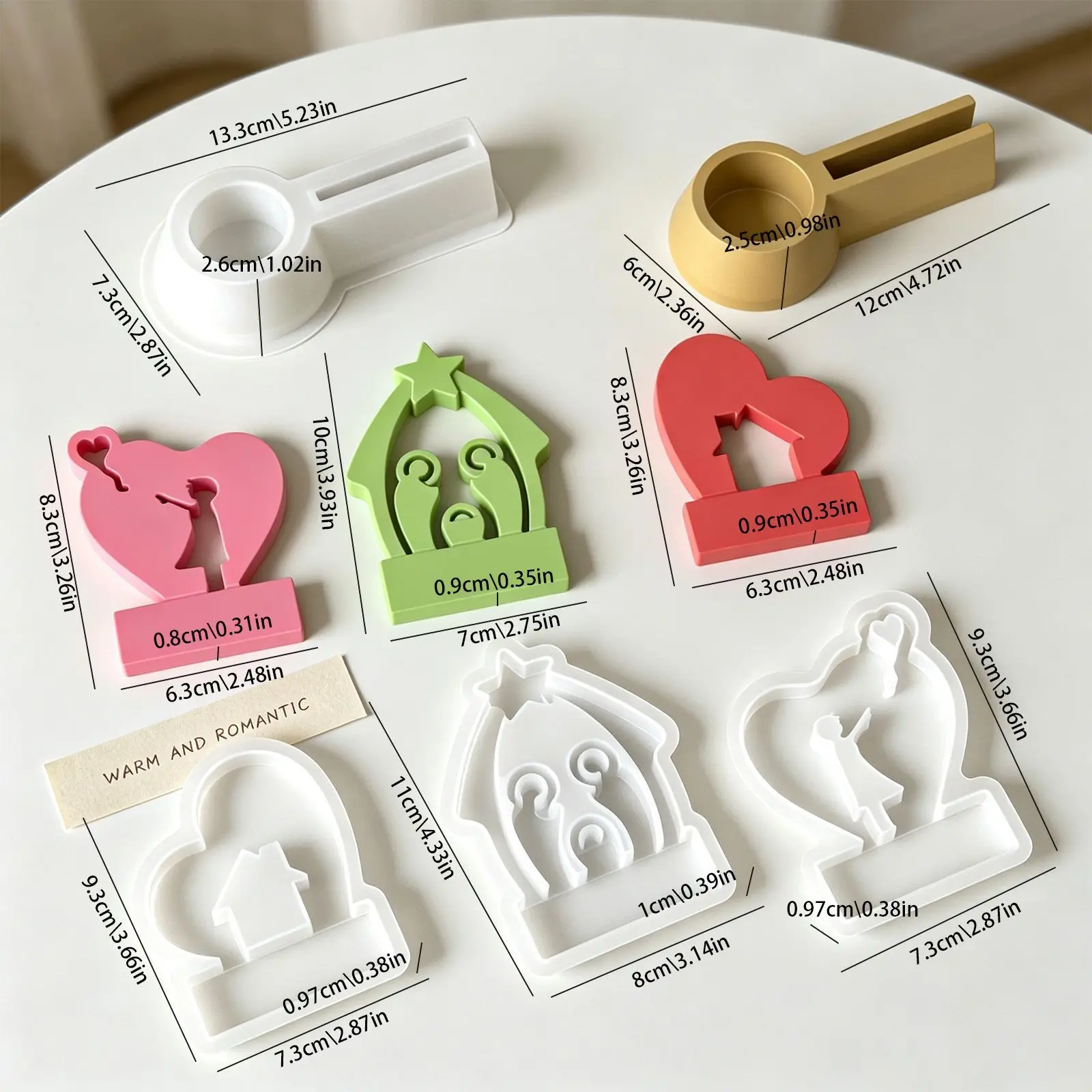 Plaster Casting Mold Themed Candle Holder Base Mold Resin Casting Mold Warm For Candle Making Living Room Creation Studio