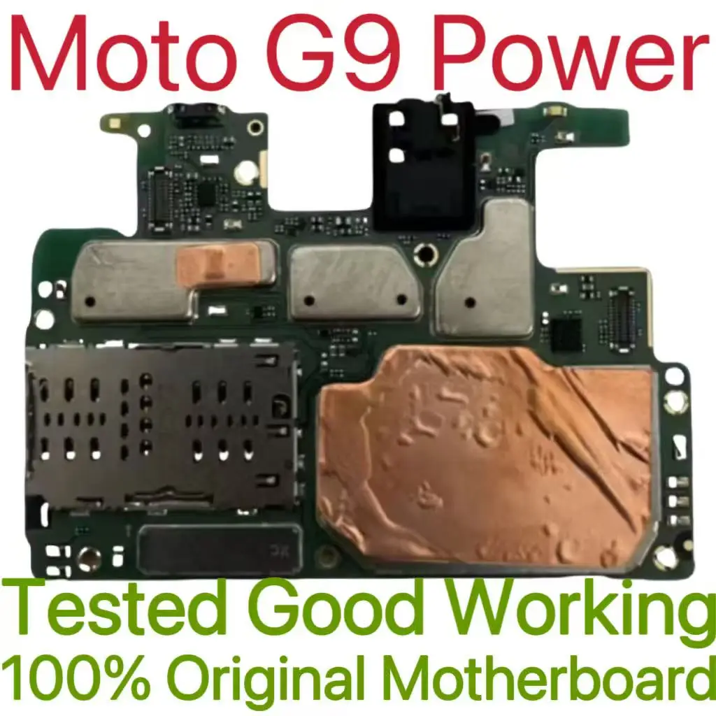 Global Version Original Unlocked Motherboard for Moto G9 Power Tested Circuit Plate Main Logic Board for Moto G9 Power