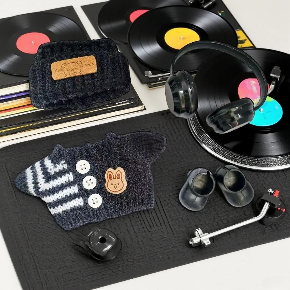 

Кукольная одежда для Labubu Outfit V1 V2 V3 17 см, аксессуары для сидения кукол, очки, дизайнерская одежда, детский подарок, свитер, шляпа, сумка, набор