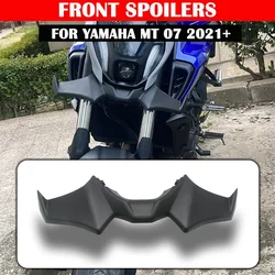 Motorcycle Accessories Black Naked Front Downforce Spoiler Winglet Aerodynamic Wing Kit Spoiler For YAMAHA MT 07 2021 2022 2023