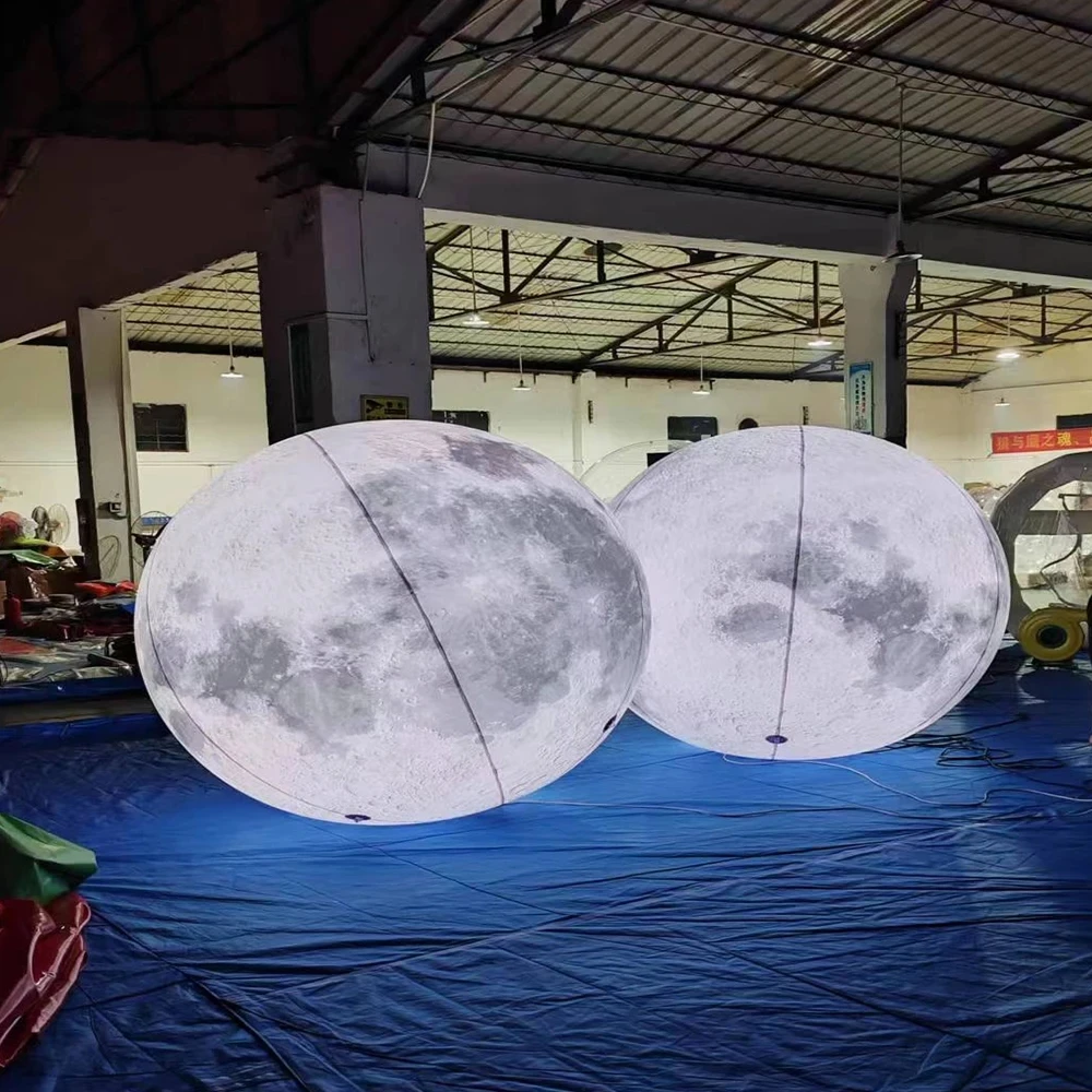 

Giant LED Inflatable Moon Ball | High-Quality PVC Airtight Balloon | LED Light-Up Decor for Parties, Events, Stage Shows