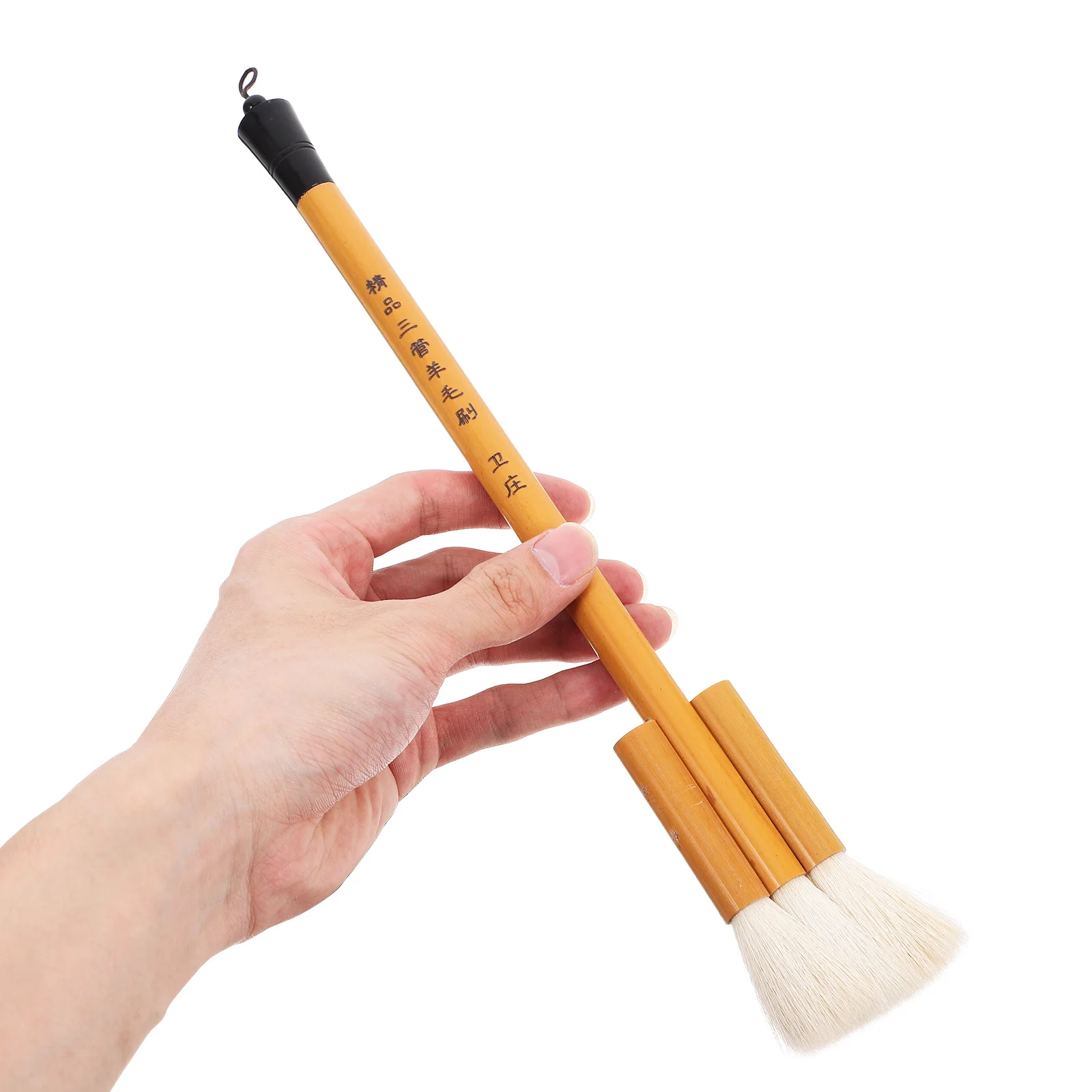 فرشاة طلاء الصوف بمقبض من الخيزران، فرشاة رسم بالألوان المائية، أداة فنية محمولة لمستلزمات الحائط #5