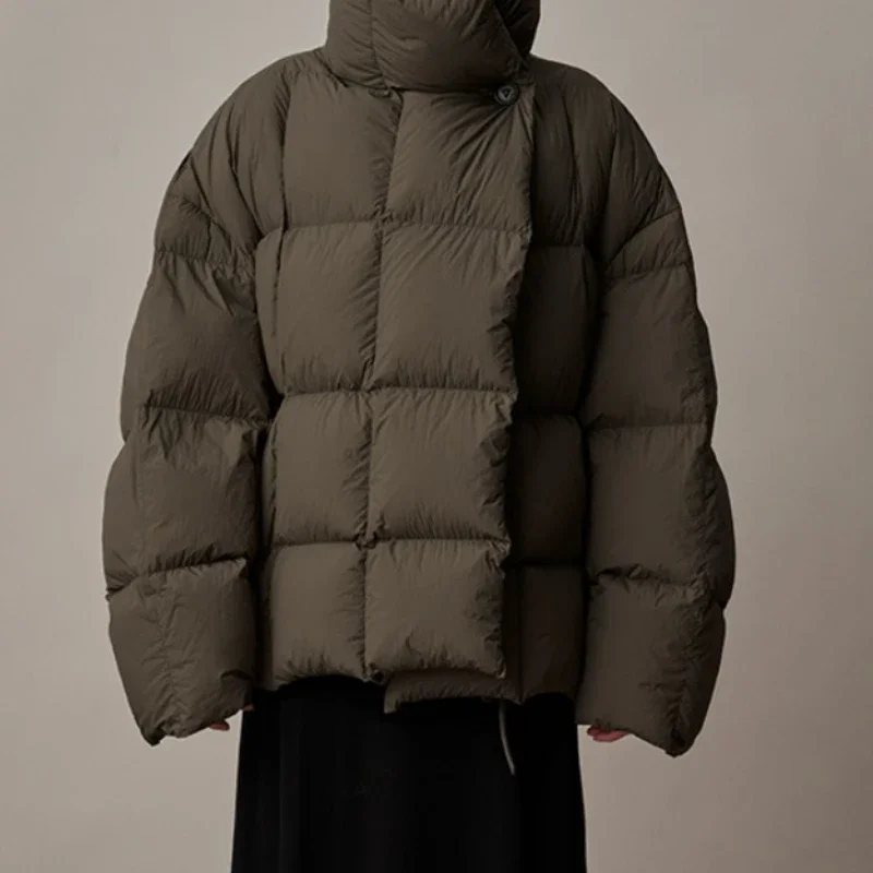 2025 New Winter Stand-up Neck Cotton Clothes Women's Fashion Small Short Loose Design Thickened Warm Jacket