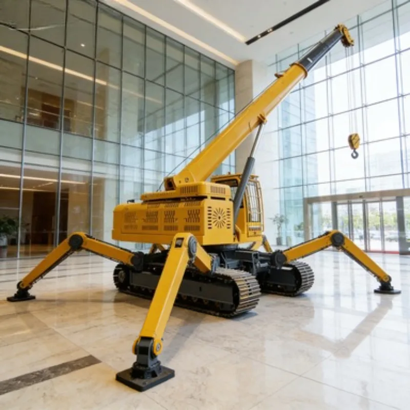Articulated Arm Crawler Spider Crane Suitable for High-altitude Operations  Rotating Spider Crane with Wireless Remote Contro