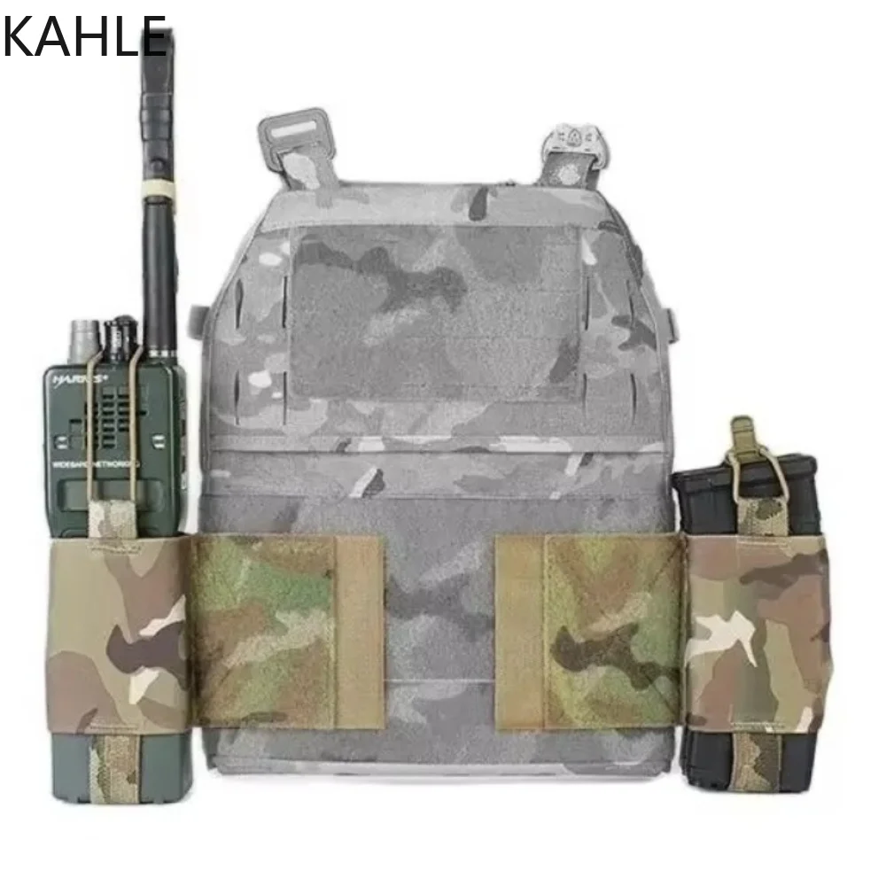 Tactical Vest Wingman V2 Side Pouch Ferro Style Elastic Radios Holder Bag Magazine Pouch  Walkie Holder FCPC V5 Vest Gear