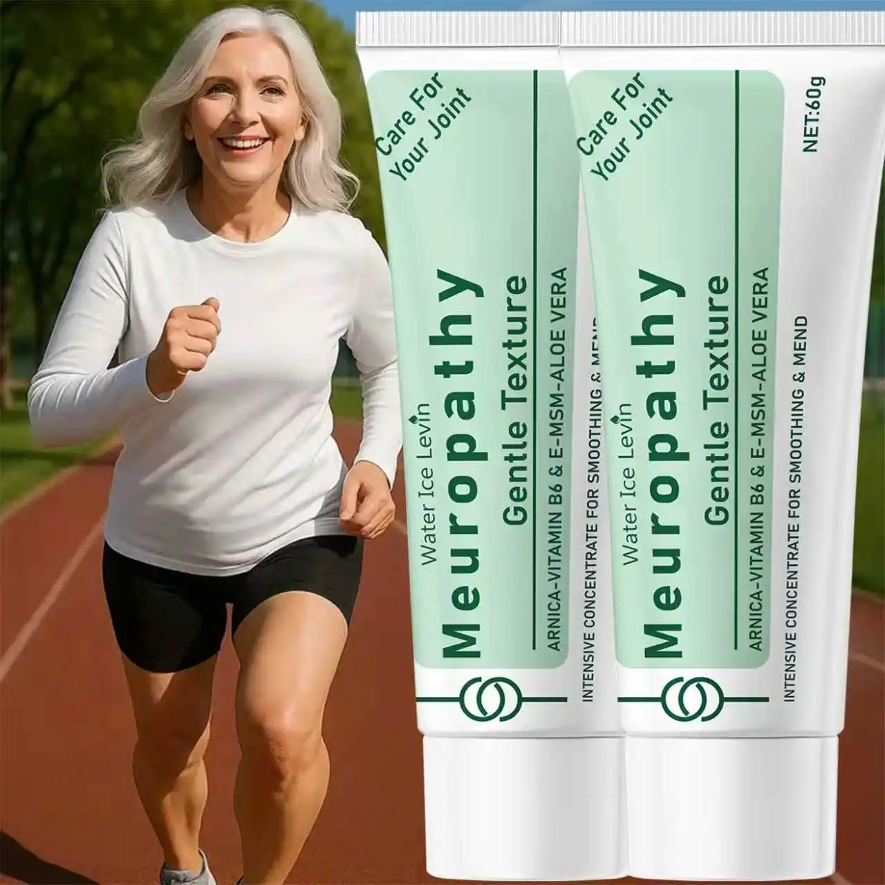 Water Ice Levin Neuropathie-Creme mit Arnica und Vitamin B6 – Intensives Konzentrat zur beruhigenden Nervenbeschwerden und zum Ausbessern der Haut