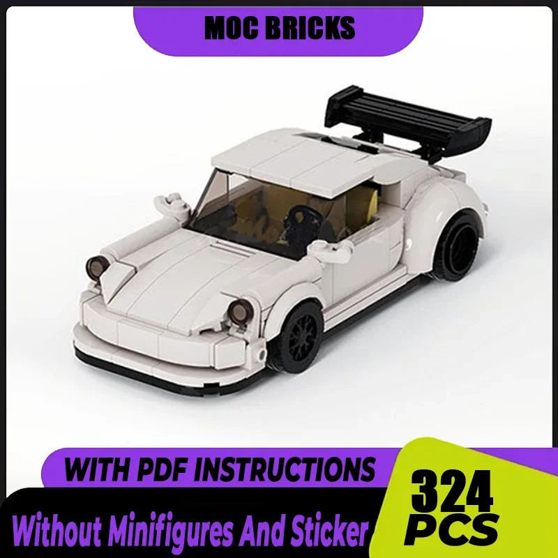 

Moc Building Bricks City Car Series Белый спортивный автомобиль Модель Технология Модульные блоки DIY Набор Сборка Рождественский подарок