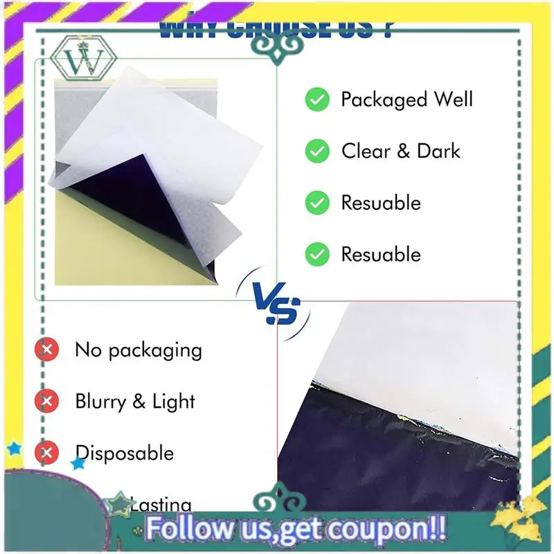 

НОВАЯ трафаретная бумага для татуировки, 40 листов, переводная бумага, термотрафаретная бумага, трафаретная бумага формата А4 для принтера для татуировки