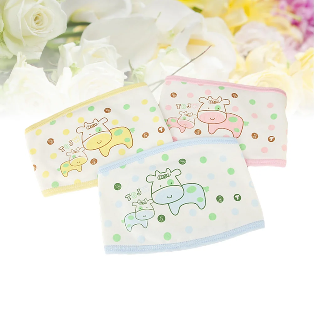 3PCS Newborn Bellyband Belly Band Baby Infant Umbilical Belt Navel Protection Belt (Random Pattern and Color)