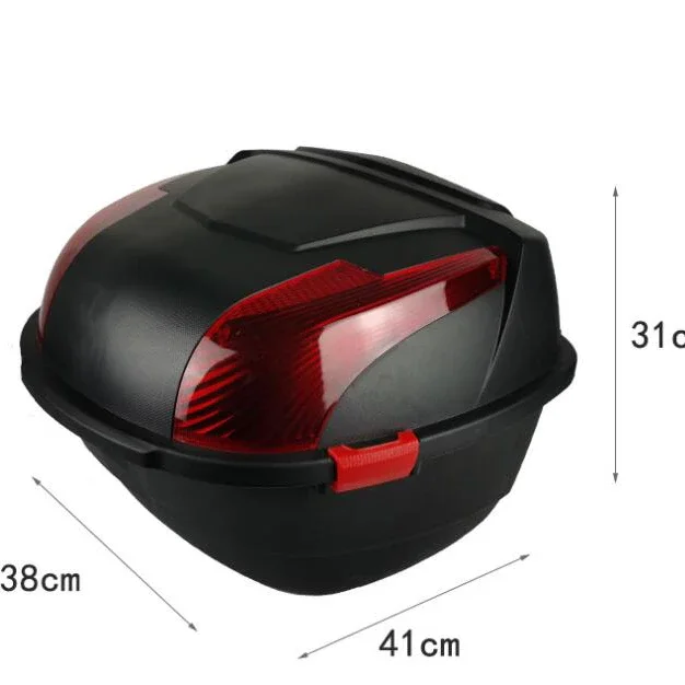 Motorcycle Tail Box 40L Waterproof Motorcycle Tail Box Trunk Removable And Washable Thick Inner Lining And Handle Design