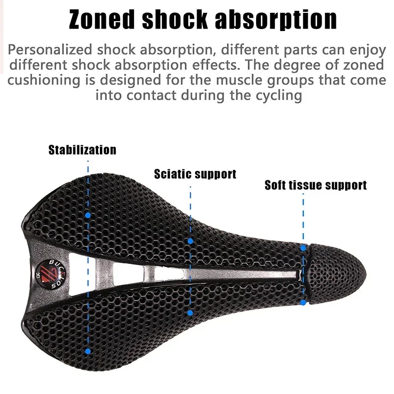 BUCKLOS-3Dプリントカーボンサドル,マウンテンバイクシート,通気性と超