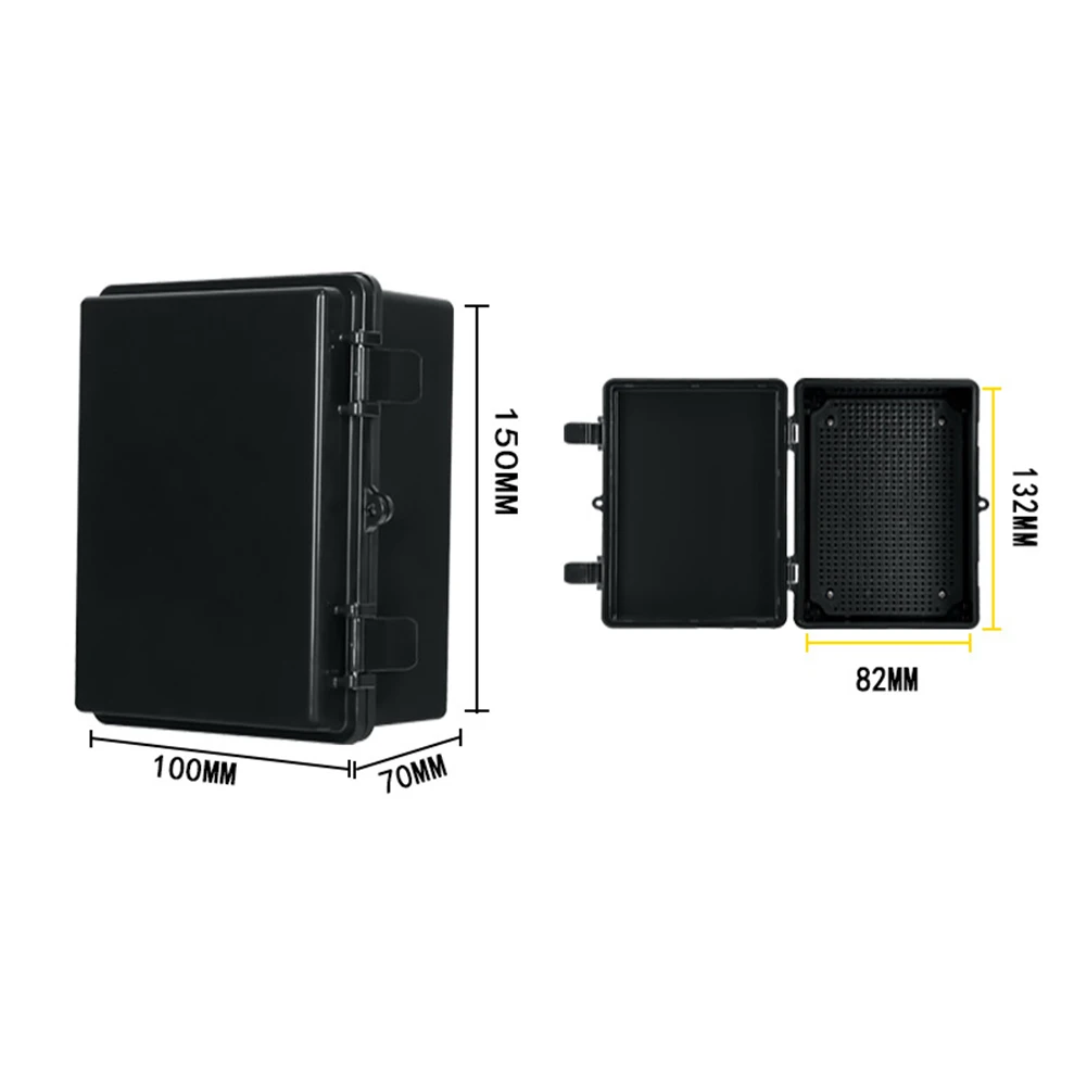 Waterproof Enclosure IP67 Junction Box Outdoor Electrical Projects High-grade ABS For Outdoor Electronics Black
