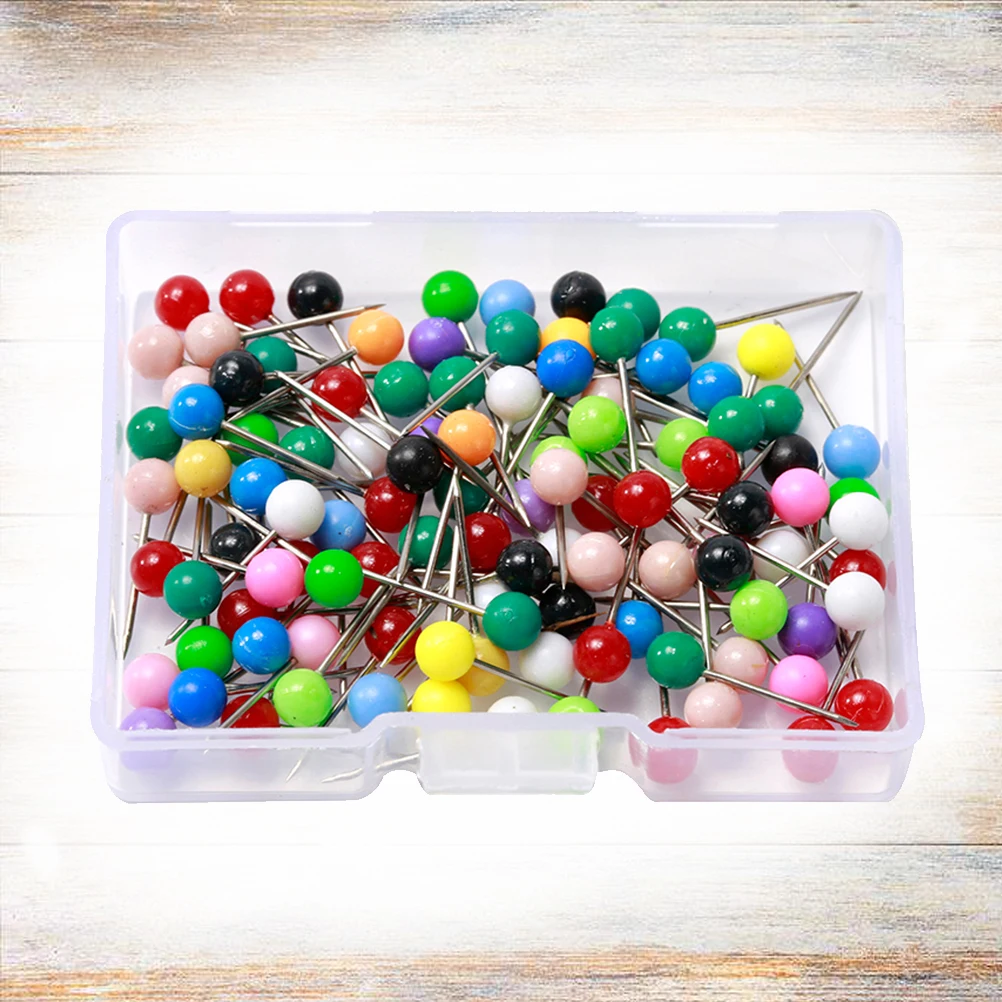 

100 Pcs/Box Craft Pearl Pin Sewing Needles Head Pins Dedicated Straight Clothes