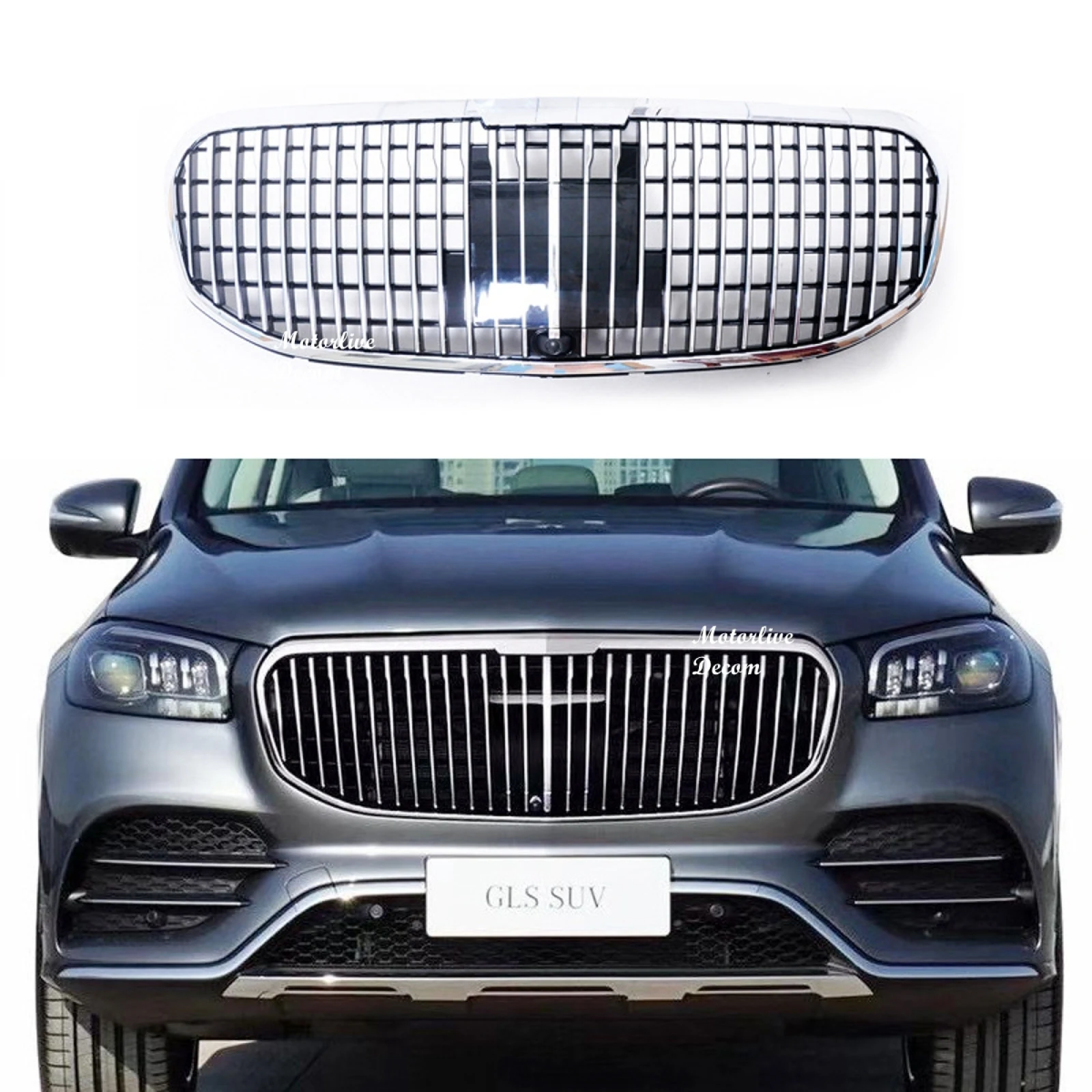 

ДЛЯ MERCEDES BENZ 2020+ X167 GLS CLASS MBH GLS680 СТИЛЬ ПЕРЕДНЯЯ ГОНОЧНАЯ GRILLE