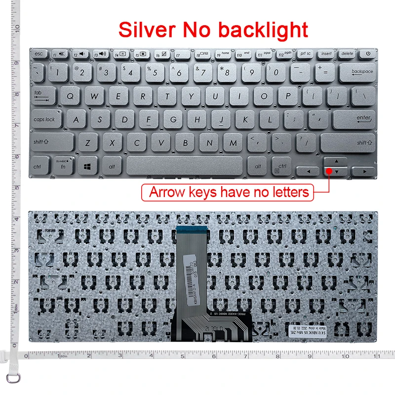 لوحة مفاتيح الكمبيوتر المحمول الأمريكية ل ASUS VivoBook R423 V4000U V4000D V4000F R424 R424F R424FA A412 A412D A412FL A412DA X412 X412FA X412U