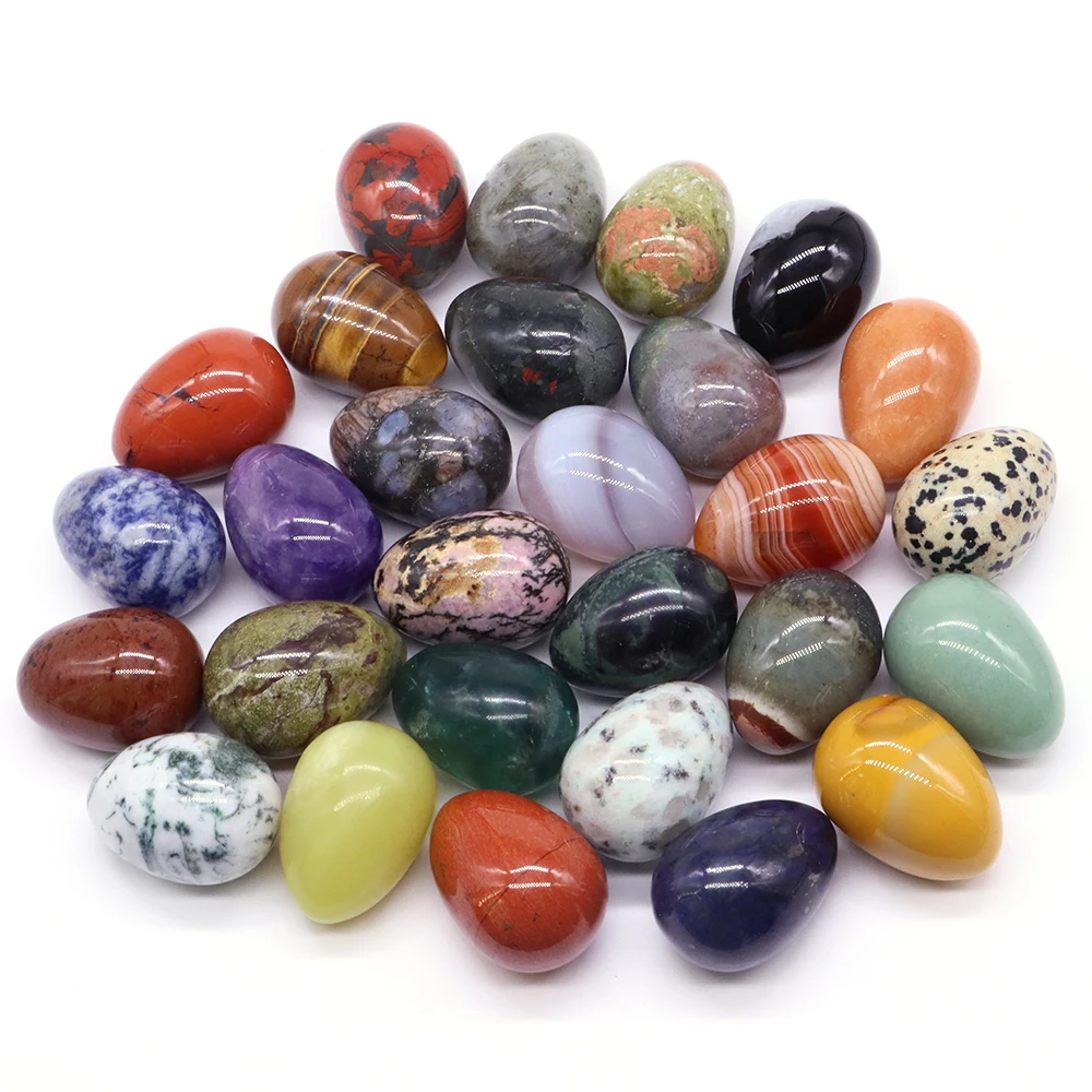 10pcs/set 22x30mm Easter Gifts Bird Yoni Egg Natural Crystals Stone Agate Quartz Chakra Energy Room Home Decor Lots Wholesale