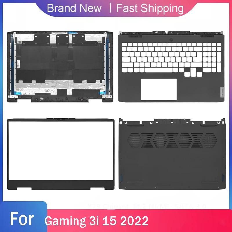 Nueva funda Base inferior para Lenovo Gaming 3i 15 2022 Series Laptop LCD cubierta superior trasera bisel frontal reposamanos tapa trasera superior negra