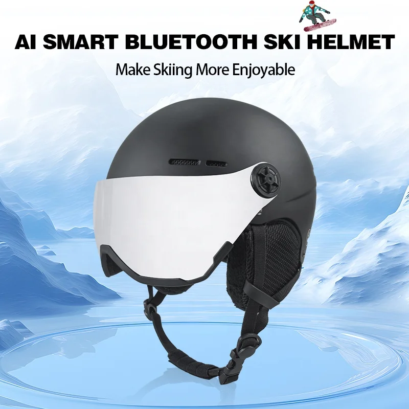 Fabryka OEM ODM Kaski narciarskie z Bluetooth Inteligentny kask snowboardowy Kask śnieżny Bluetooth z goglami Casco De Nieve Con Bluetooth
