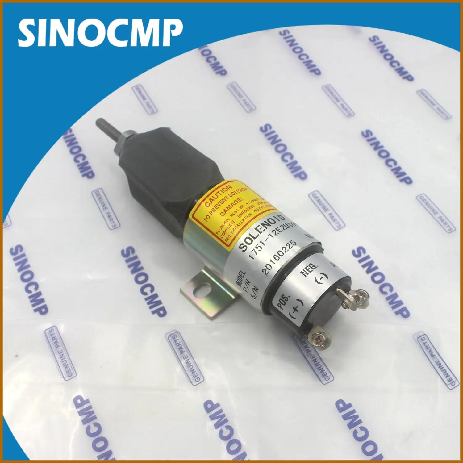 

SINOCMP Fuel Shutdown Solenoid 1751-12E2U1B1S1A 175112E2U1B1S1A for Woodward 2001 2003 with 3 Months Warranty