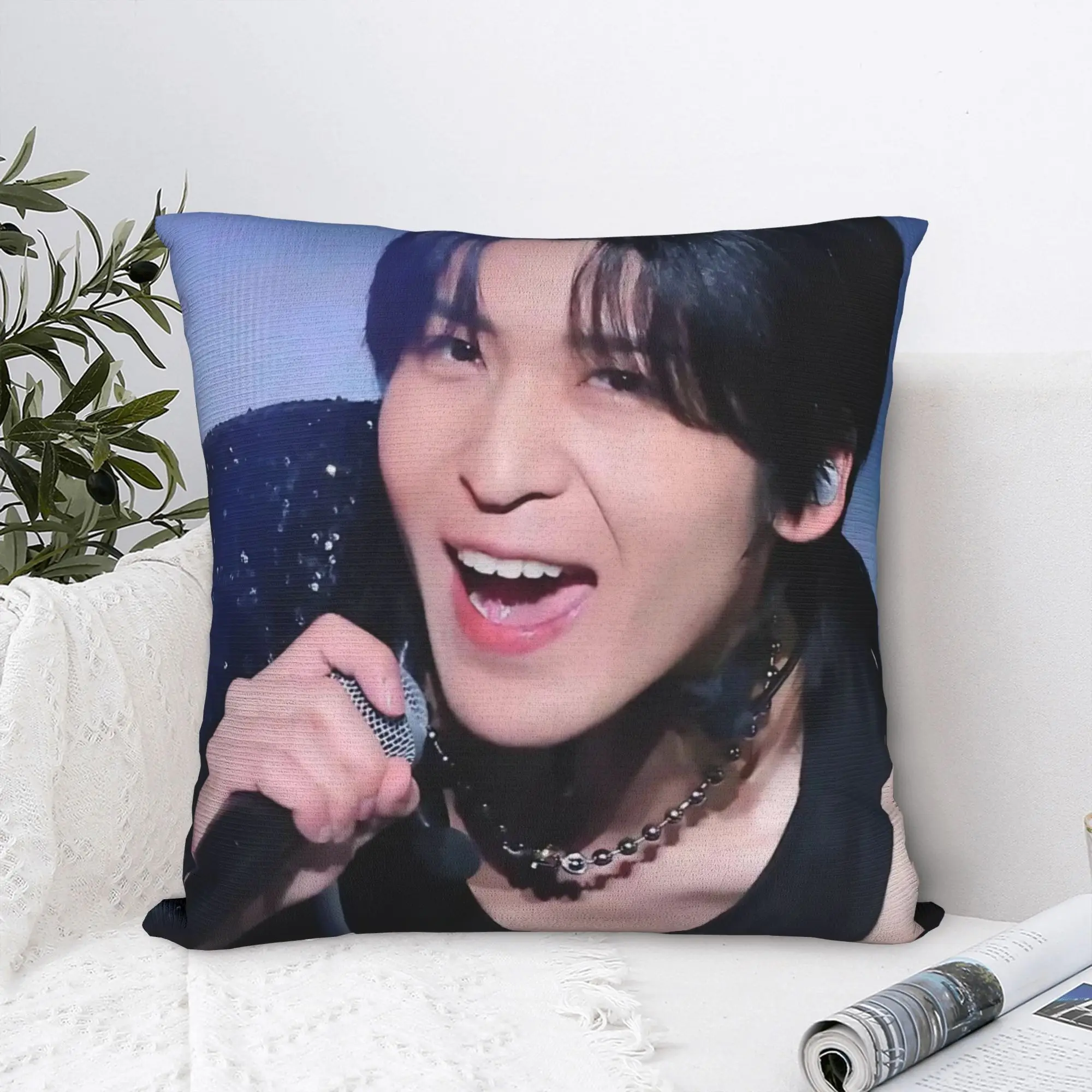 Ren Meguro Japan Singer Square Pillowcases Polyester Sofa  Cushion Case Cool Home Decoration Pillowcase 45*45