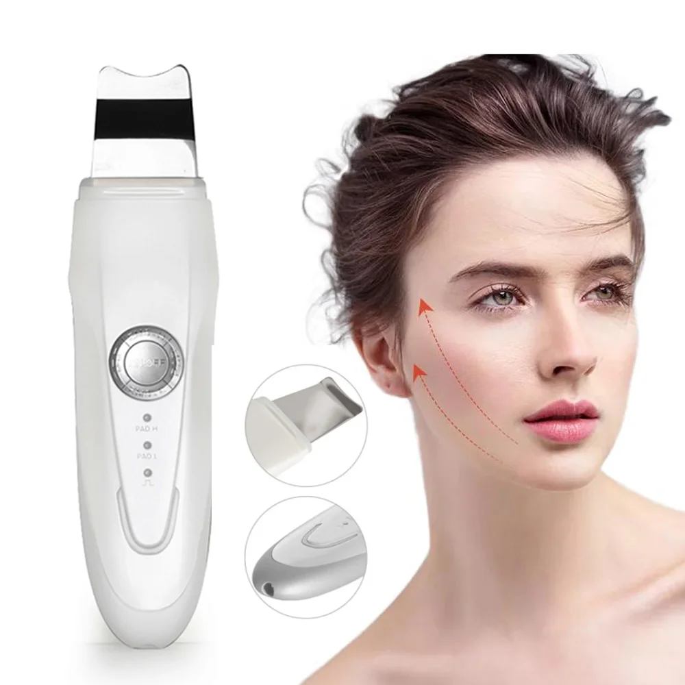 

Blackhead Removal Pores Cleanse Ultrasonic Skin Scrubber Facial Spatula Deep Face Clean Lift Machine Peeling Shovel Pore Cleaner