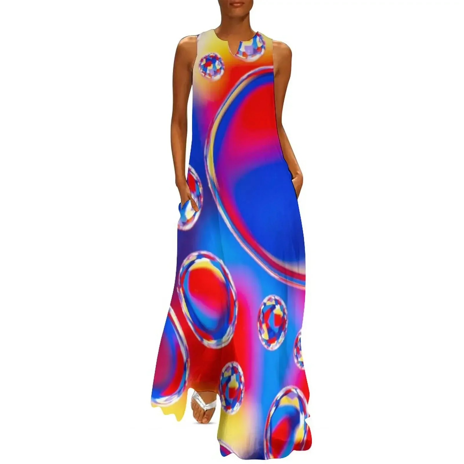 

Abstract Bubbles Long Dress dress korean style Women's clothing Womens dresses luxury women's party dress evening prom