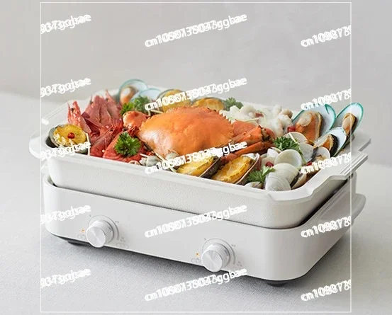 Multi-functional Cooking Pot Roasting and Rinsing Integrated Pot Roast Meat Cooking, Frying and Stewing Electric Hot Pot