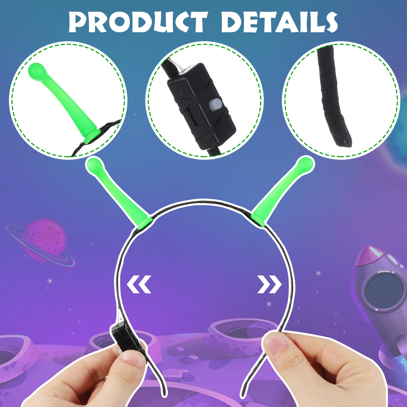 عصابات رأس تنكرية للنساء في الهالوين، رباط شعر متوهج للحفلات التنكرية، إكسسوار إلكتروني ممتع لتزيين الرأس