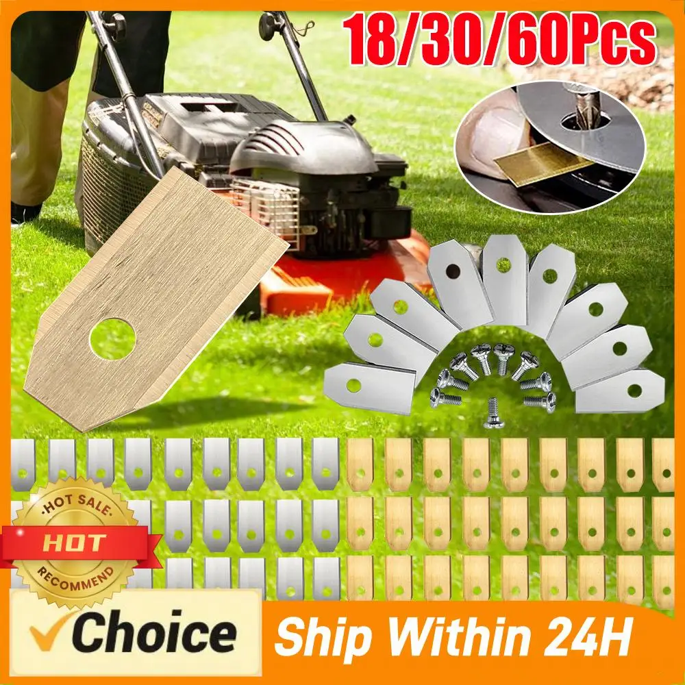 

18-60PCS Grass Cutter Repair Accessories Stainless Steel Cutter Blades 0.7 MM Sharp for Husqvarna Automower/Gardena Lawnmower
