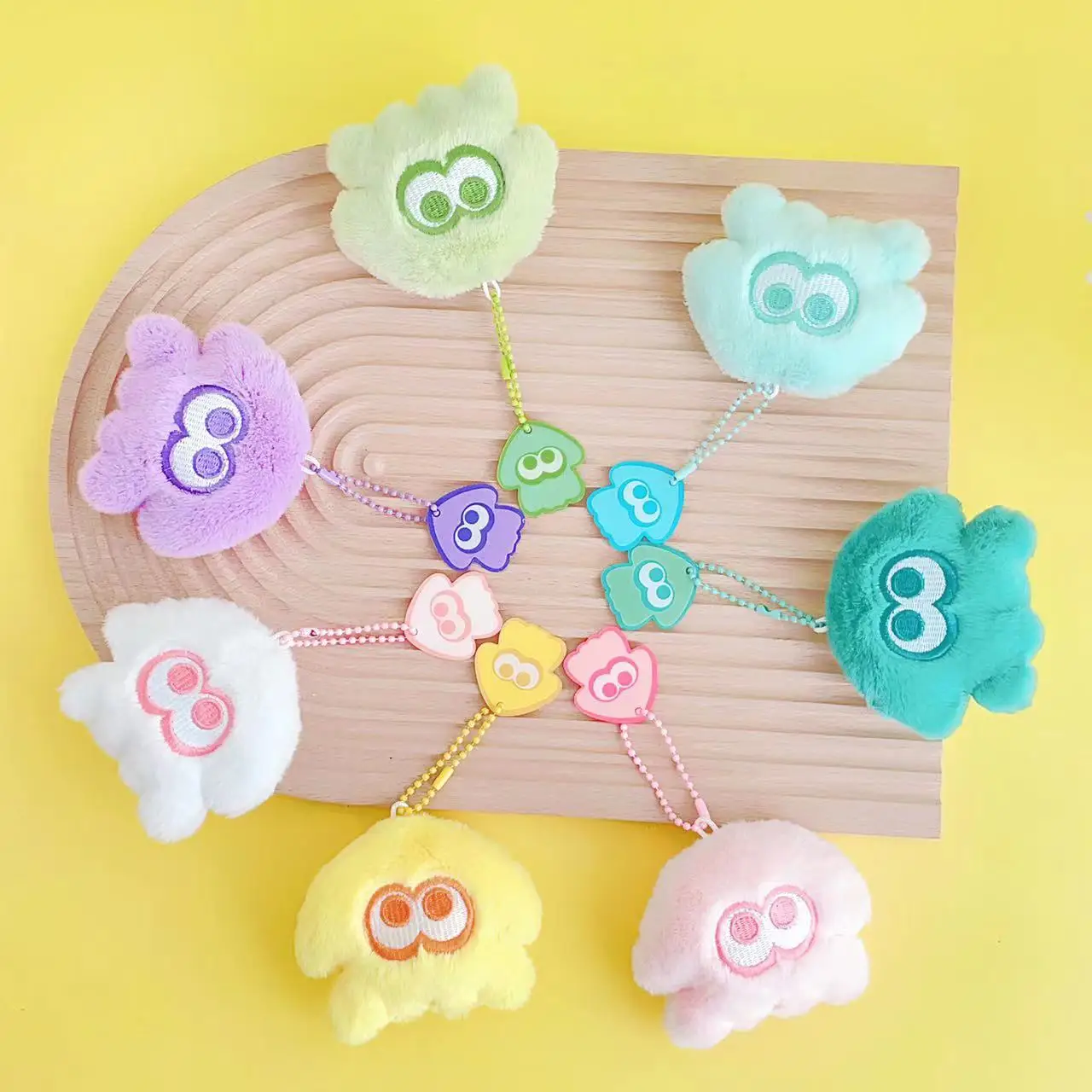 

6*8cm Kawaii Squid Plush Doll Pendant Game Splatoon Toys Creative Mini Backpack Decorative Key Chain Christmas Gifts for Friends