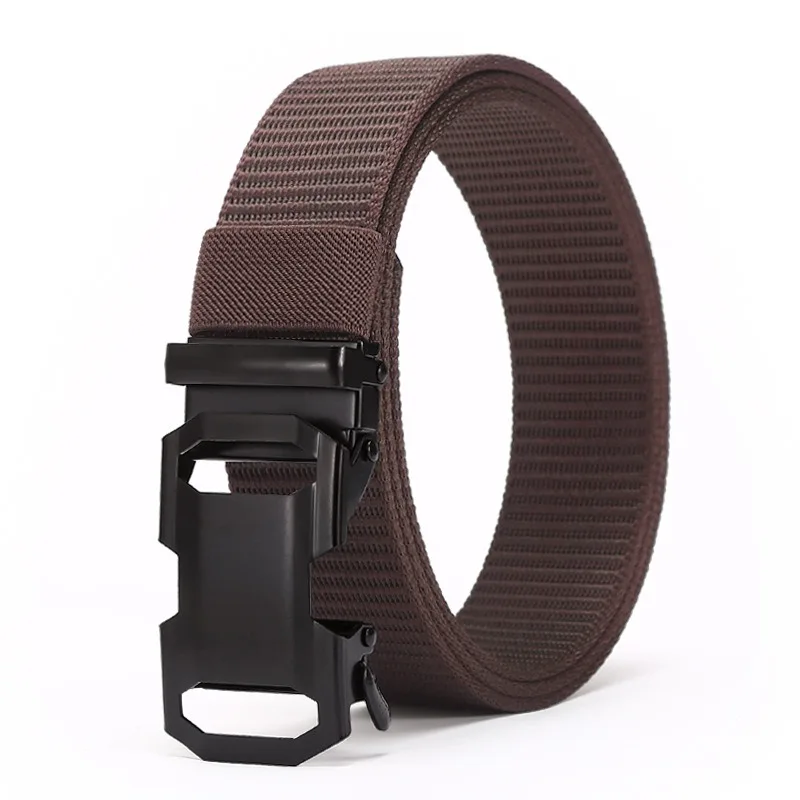 

Automatic Buckle Canvas Belt for Men Y2k Pants Accessories Student Youth Recreational Sports Military Tactical Knit Mens Belts