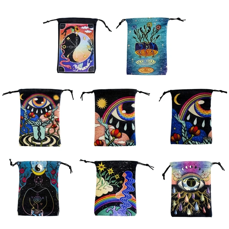 Velvet-Drawstring Bags Jewelry for Dices,Event Supplies Tarot Card Holder