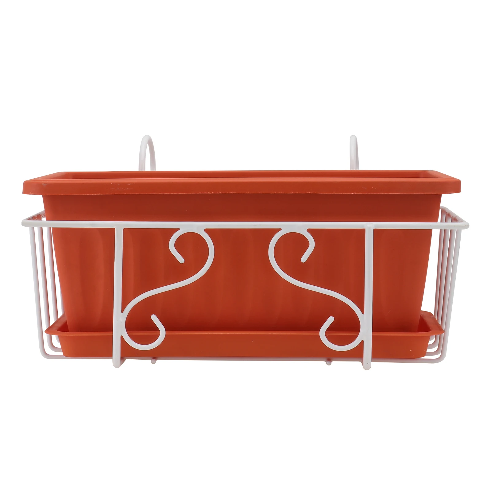 

Hanging Flower Pots Balcony Planter Railing Hanging Plant Pot Garden Wall Bracket Holders Vegetable Planter Box Plastic Trough